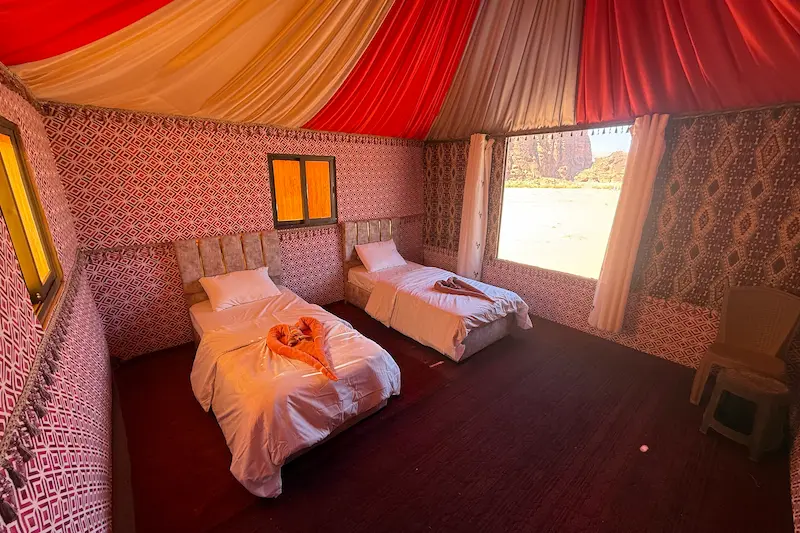 Luxury tent interior
